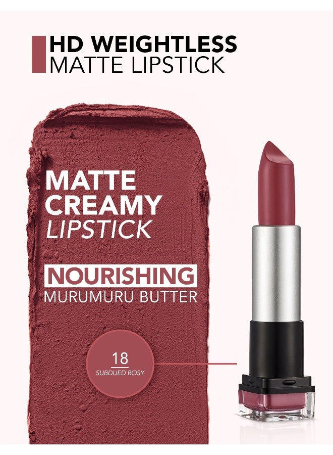 flormar HD Weightless Matte Lipstick – 018 Subdued Rosy – Weightless Matte Finish, Long-Wear Color, Smooth Comfortable Feel 18 Subdued Rosy - Image 5