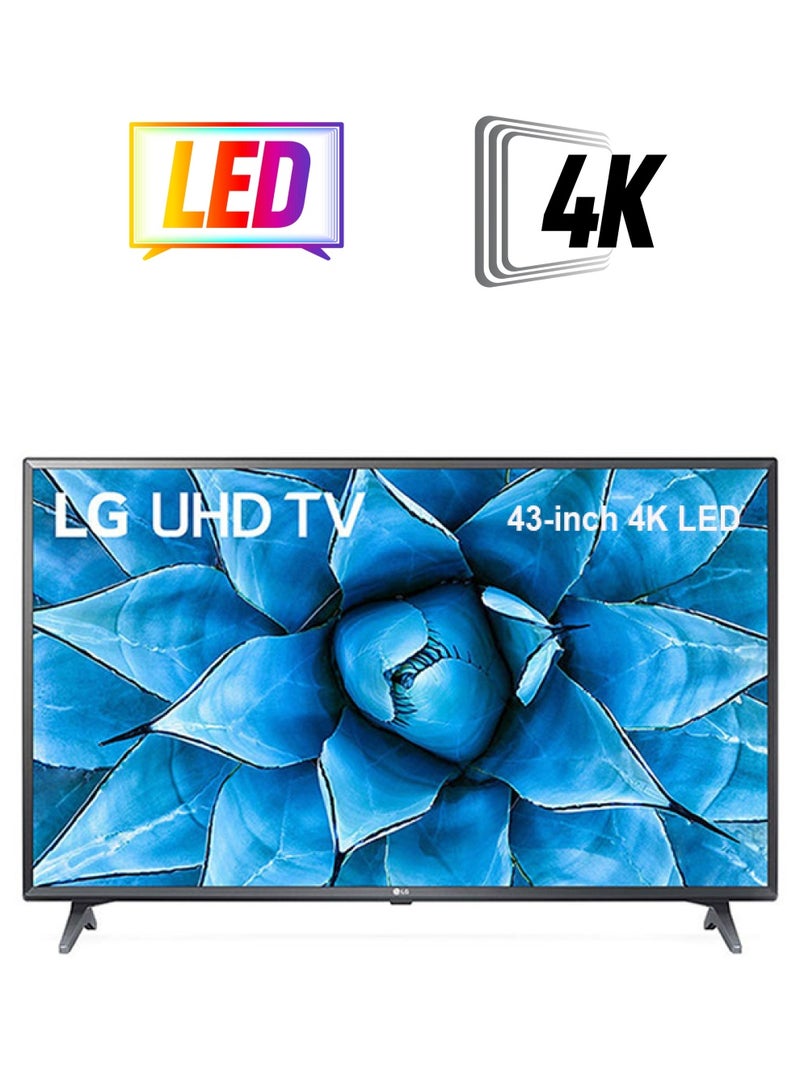إل جي تلفزيون LED ذكي فائق الوضوح بدقة 4K مقاس 43 بوصة 43UN7240 أسود  - Image 1