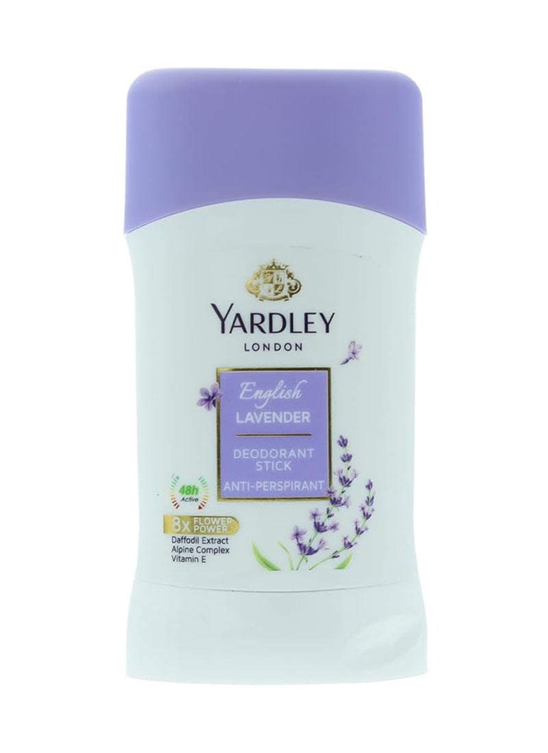 Yardley English Lavender Anti Perspirant Stick 40grams - Image 1
