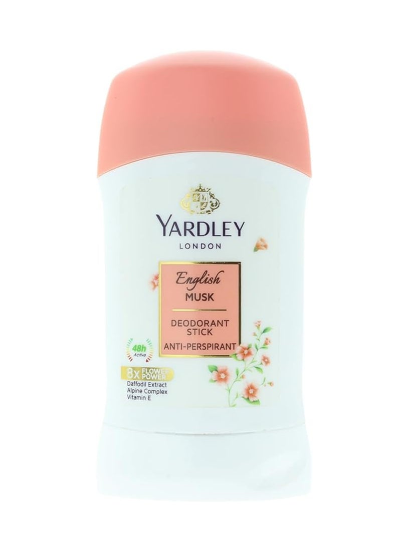 ياردلي ستيك مزيل العريق بالمسك الإنجليزي 40جرام - Image 1