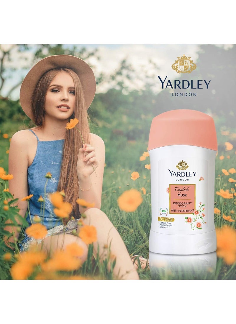 ياردلي ستيك مزيل العريق بالمسك الإنجليزي 40جرام - Image 2