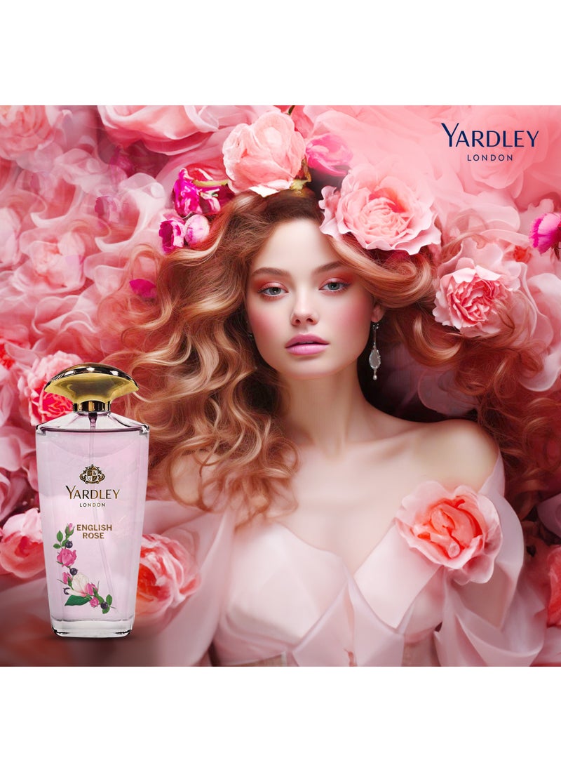 ياردلي مجموعة تتضمن عطر إنجلش روز EDT وبخاخ للجسم 125ml + 150ml Pack of 2 - Image 2