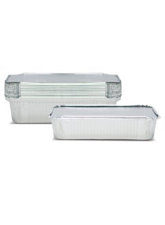 Fun Pack Of 10 Indispensable Aluminium Food Container Silver 420ml  - Image 3