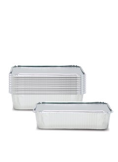 Fun Pack Of 10 Indispensable Aluminium Food Container Silver 800ml  - Image 3