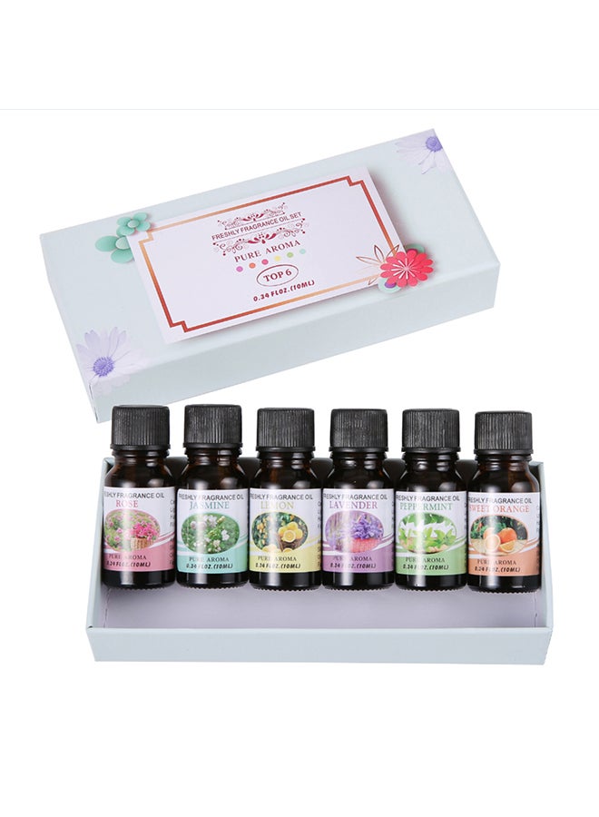 6-Piece Aroma Fragrance Oil Set Clear 10ml - Image 1
