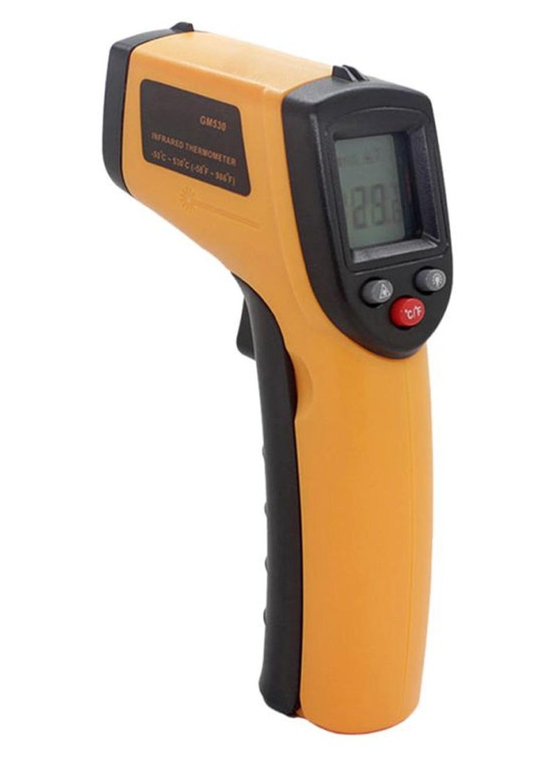 مقياس حرارة رقمي يعمل بالأشعة تحت الحمراء أصفر/أسود 18.5x13x3.47سم - Image 1