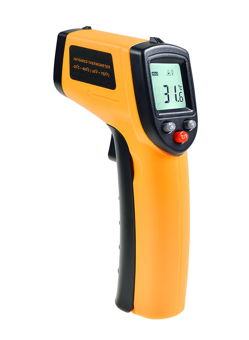 Cuisine Art Non-Contact Infrared Digital Thermometer, High-Precision Laser Temperature Gun with Backlit LCD, Professional Thermal Scanner for Kitchen, Industrial & DIY, Yellow/Black ,Infrared Thermometer, Laser Temperature Gun, Digital Thermal Scanner, Non-Contact Thermometer, Industrial Heat Sensor, Kitchen Laser Thermometer, HVAC Tools, BBQ Thermometer Gun, Infrared Heat Gun, Laser Guided Thermometer, UAE Industrial Gadgets. Yellow 18.5x13x3.47cm Yellow 18.5x13x3.47cm - Image 1