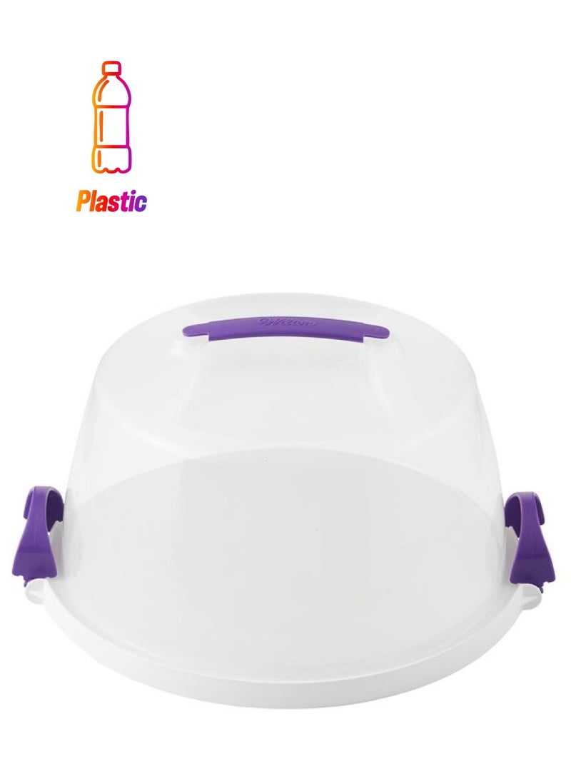 ويلتون حامل كب كيك وكيك قابل للعكس شفاف/أرجواني 39.3سم - Image 1