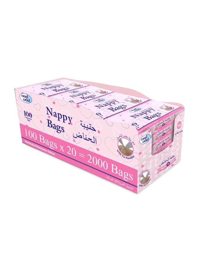 Cool & Cool Nappy Bags 100'S Pack Of 20 - Image 1
