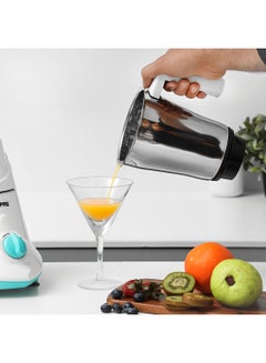 GEEPAS 3-IN-1 Mixer Grinder, Powerful Copper Motor with Stainless Steel Jars and Blades, Unbreakable Polycarbonate Jar Caps, ABS Body| Ergonomic Design, Overload Protector| 3 Jars with 3-Speed Control 550 W GSB5080N White/Blue  - Image 4