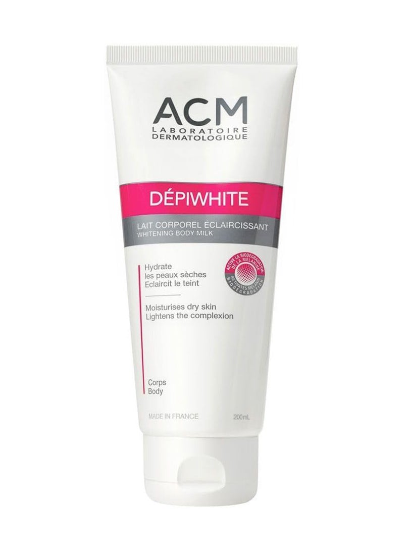 ACM Laboratoire dermatologique Depiwhite Milk Body Lotion, 200ml – Whitening Moisturizer for Soft, Radiant Skin 200ml - Image 1