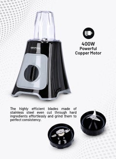 KRYPTON 2-In-1 Blender 1.5 L 400 W KNB6125 White/Black/Clear  - Image 4