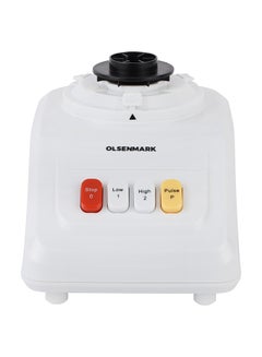 Olsenmark Multi Functional 3 In 1 Blender, With 1.5 Litre Jar Capacity, Stainless Steel Blade & Housing, Overheat Protection, Multi Functional Design For Blending, Grinding & Mincing, 2 Speed Function 1.5 L 600 W OMSB2054 White  - Image 4