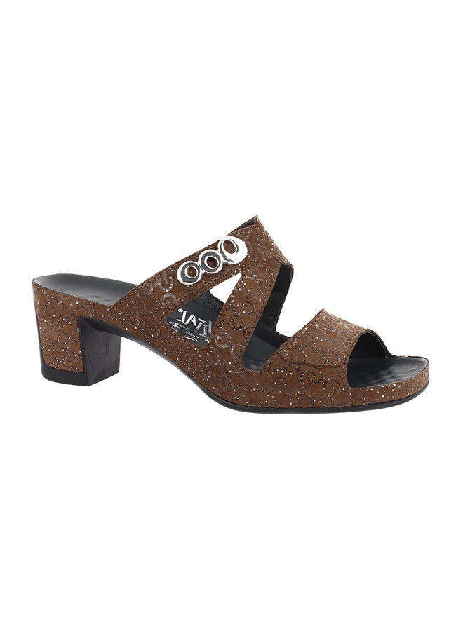 VITAL Classic Shiny  Slip-On Sandals Brown  - Image 1
