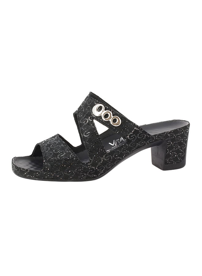 VITAL - Classic Shiny  Slip-On Sandals Black - Image 1