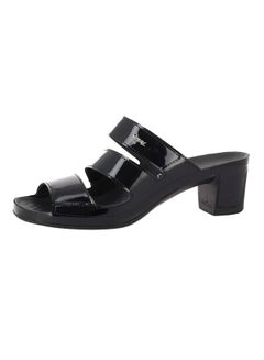 VITAL Classic Shiny Slip-On Sandals Black  - Image 2