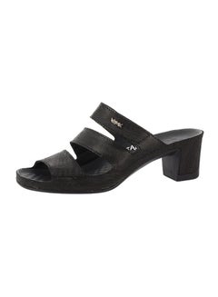 VITAL Classic Shiny  Slip-On Sandals Black  - Image 2