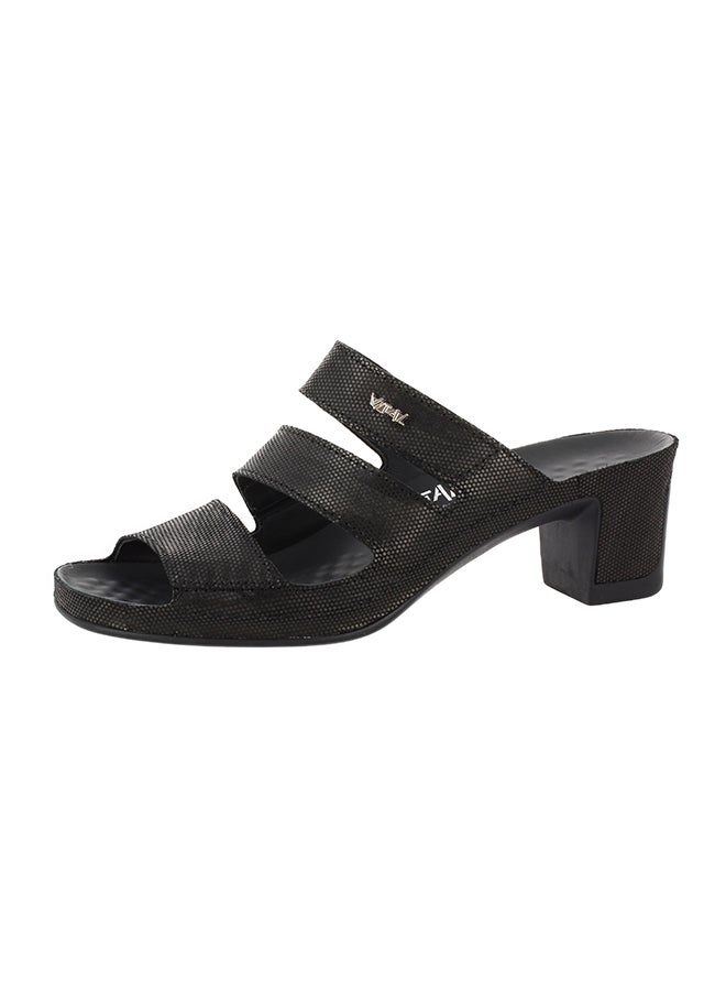 VITAL - Classic Shiny  Slip-On Sandals Black - Image 1