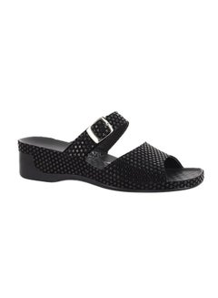 Classic Shiny  Slip-On Sandals Black