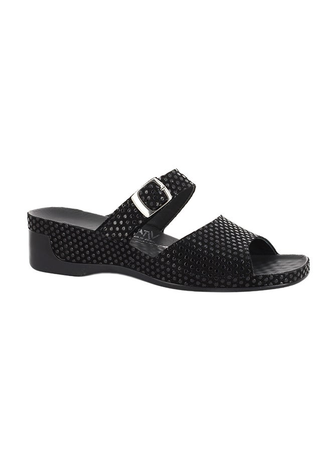 VITAL - Classic Shiny  Slip-On Sandals Black - Image 1