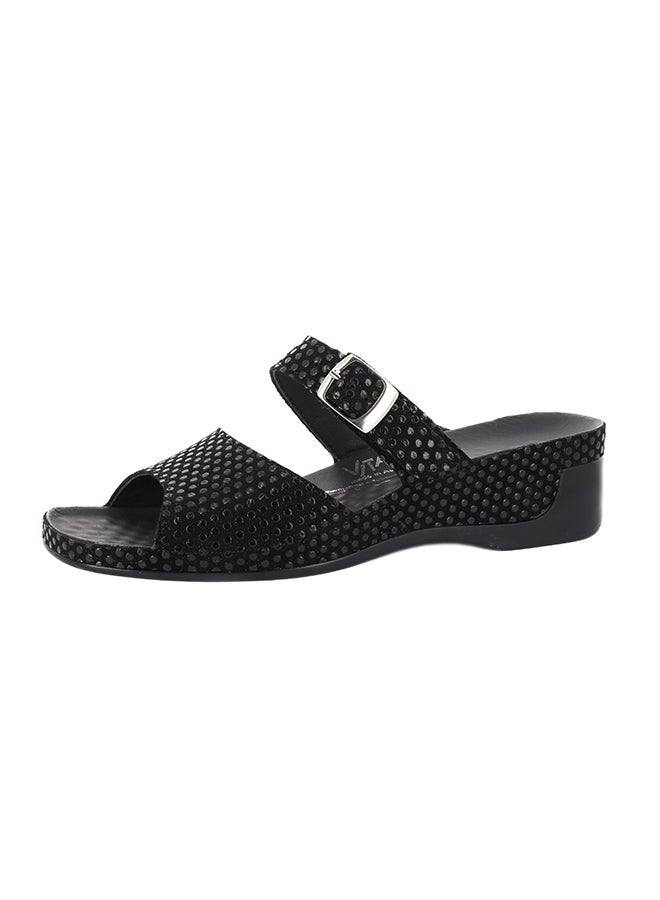 VITAL - Classic Shiny  Slip-On Sandals Black - Image 1