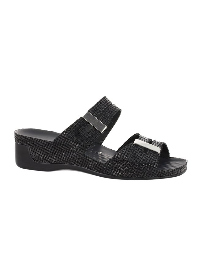 VITAL Classic Shiny  Slip-On Sandals Black - Image 1