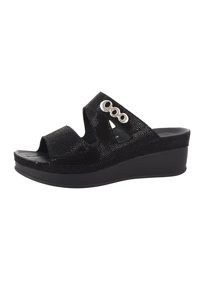 VITAL Classic Shiny  Slip-On Sandals Black - Image 2