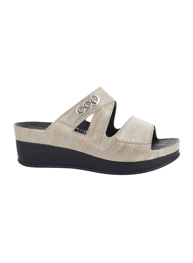 VITAL Classic Slip-On Sandals Beige/Black - Image 1