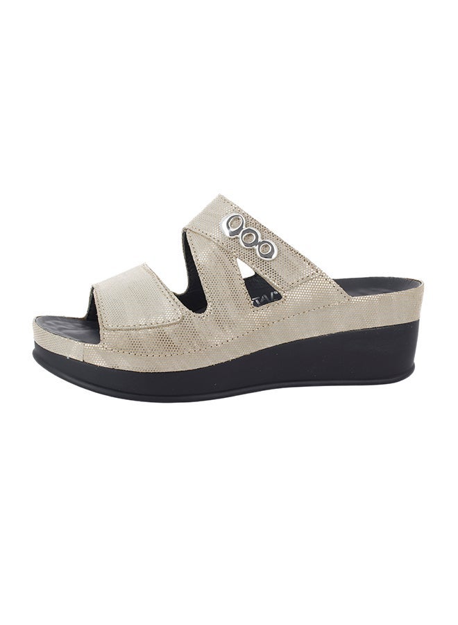 VITAL Classic Slip-On Sandals Beige/Black - Image 2