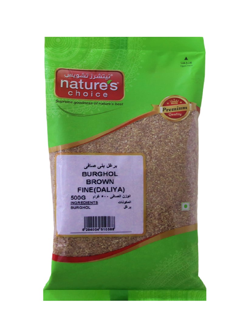 Nature's Choice - Burghol Brown Fine Daliya 500grams - Image 1