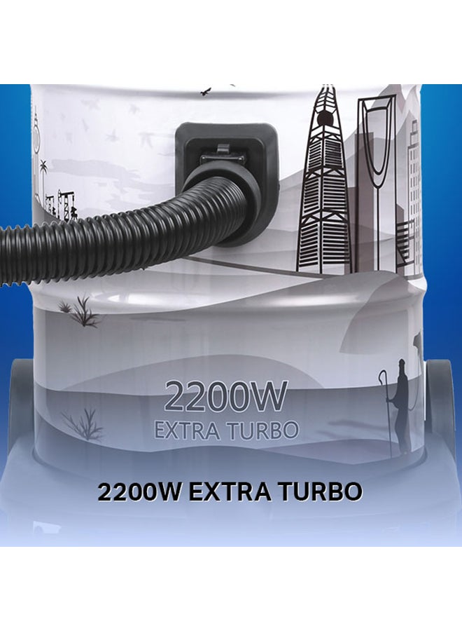 ارو مكنسة كهربائية إكسترا تربو بقوة 2200 وات 21 L 2200 W RO-21VAA أسود/ أبيض/ رمادي  - Image 3