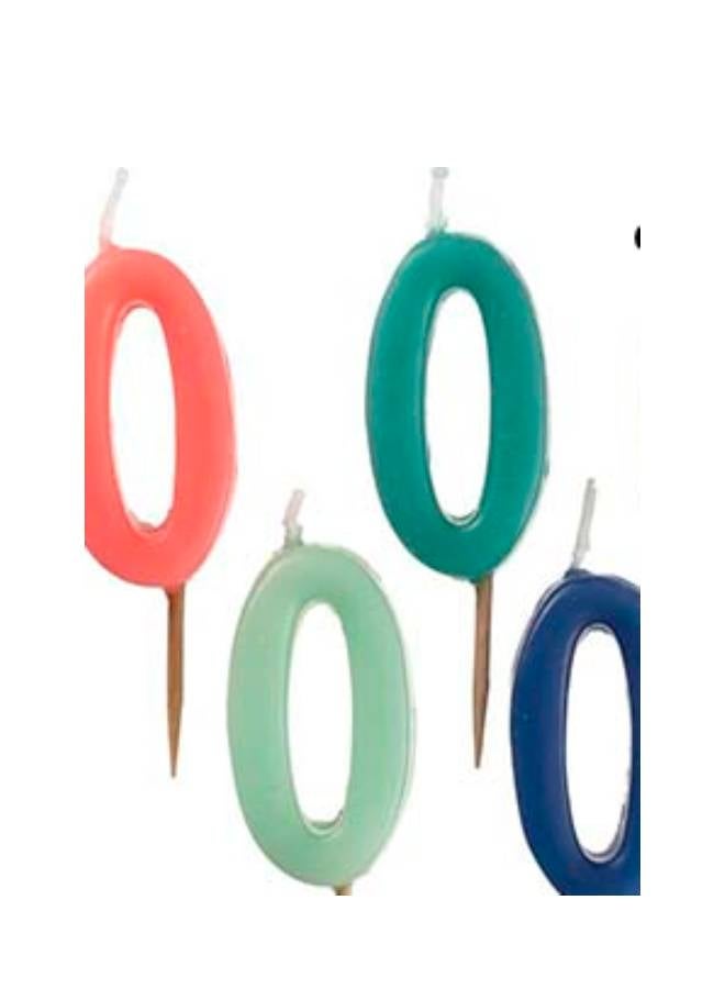 Hema - Number 0 Cake Candle 7cm - Image 1