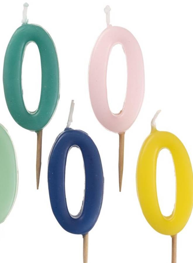Hema - Number 0 Cake Candle 7cm - Image 1