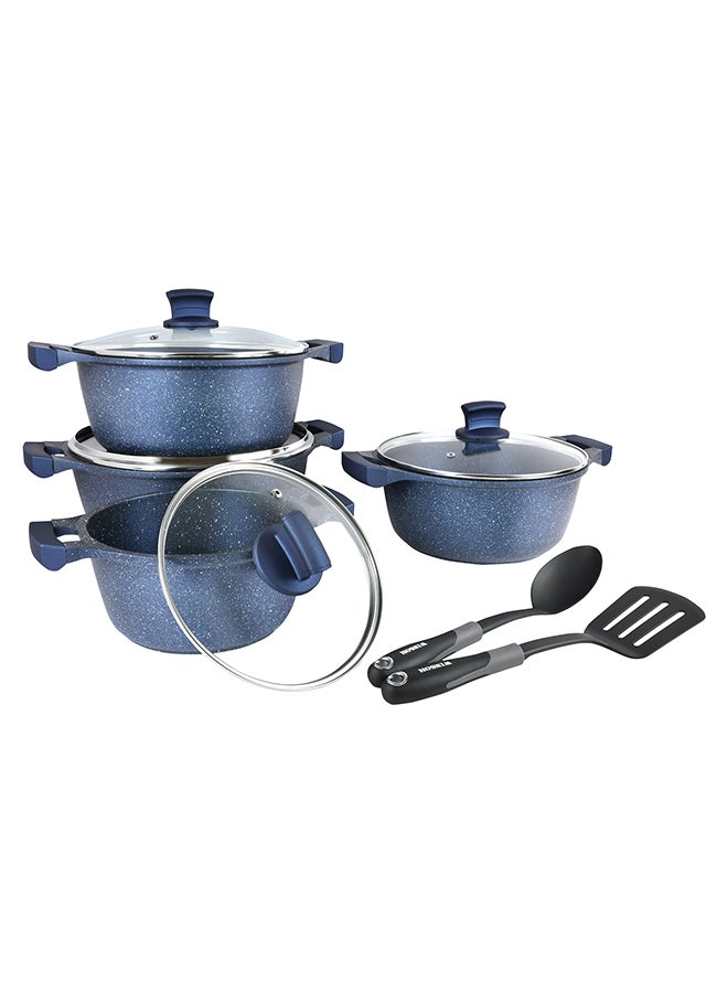 Winsor 10-Piece Granite Non-Stick Cookware Set Blue 20cm  - Image 1