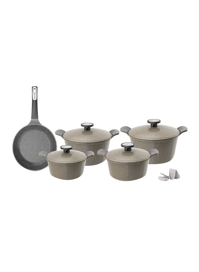 9-Pieces Granite Xtrema Cookware Set Granite 20/22/24/26cm