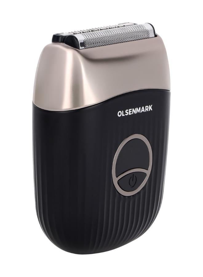 Olsenmark Men'S Electric Foil Shaver OMSR4016S, Mini Travel Rechargeable Precision Foil Shaver With Sideburn Trimmer For Beard & Stubble, Cordless Electric Beard Razor, Reciprocating Trimmer 2 Year Warranty Black Beige/Silver 18cm  - Image 2