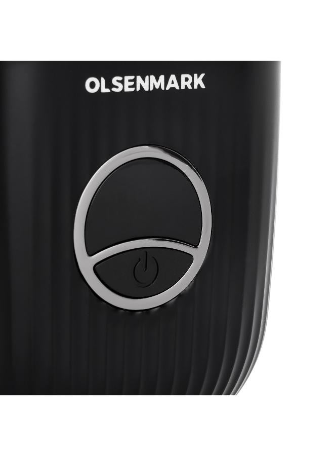 Olsenmark Men'S Electric Foil Shaver OMSR4016S, Mini Travel Rechargeable Precision Foil Shaver With Sideburn Trimmer For Beard & Stubble, Cordless Electric Beard Razor, Reciprocating Trimmer 2 Year Warranty Black Beige/Silver 18cm  - Image 4