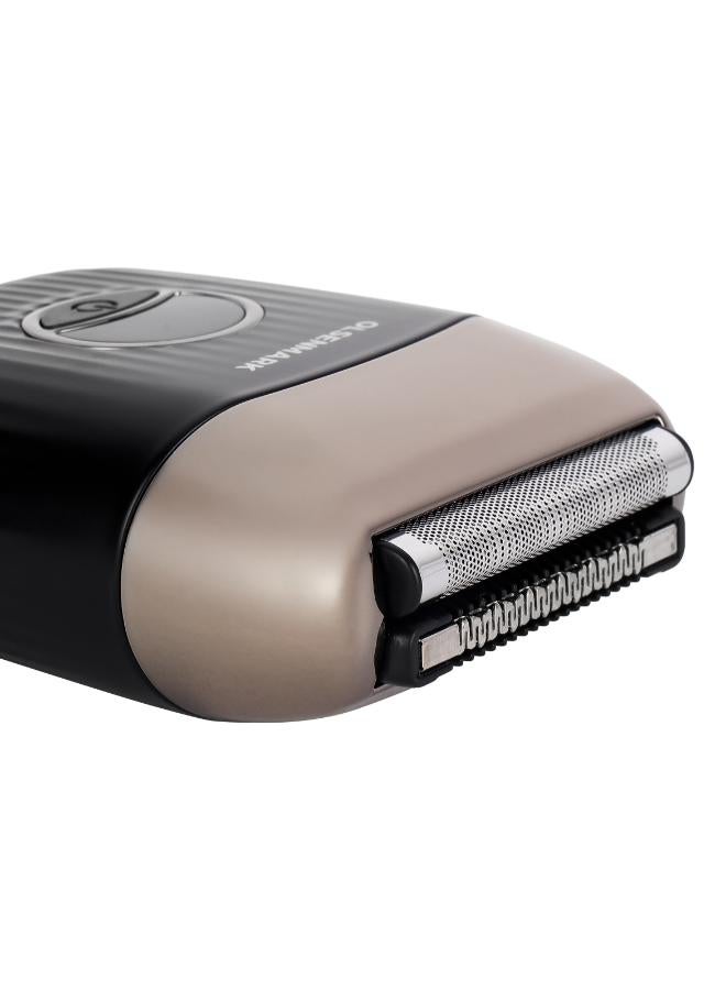 Olsenmark Men'S Electric Foil Shaver OMSR4016S, Mini Travel Rechargeable Precision Foil Shaver With Sideburn Trimmer For Beard & Stubble, Cordless Electric Beard Razor, Reciprocating Trimmer 2 Year Warranty Black Beige/Silver 18cm  - Image 3