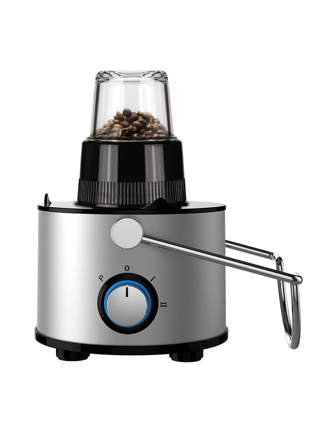 Nobel - Powerful 800W Stainless Steel Juicer with 2L Pulp Container, 1.1L Juice Cup, Wide 75mm Feeding Tube, Safety Lock, Overheat Protection, Anti-Slip Feet, and Blue LED Light 2 L 800 W NJE404E White/Black/Clear - Image 1