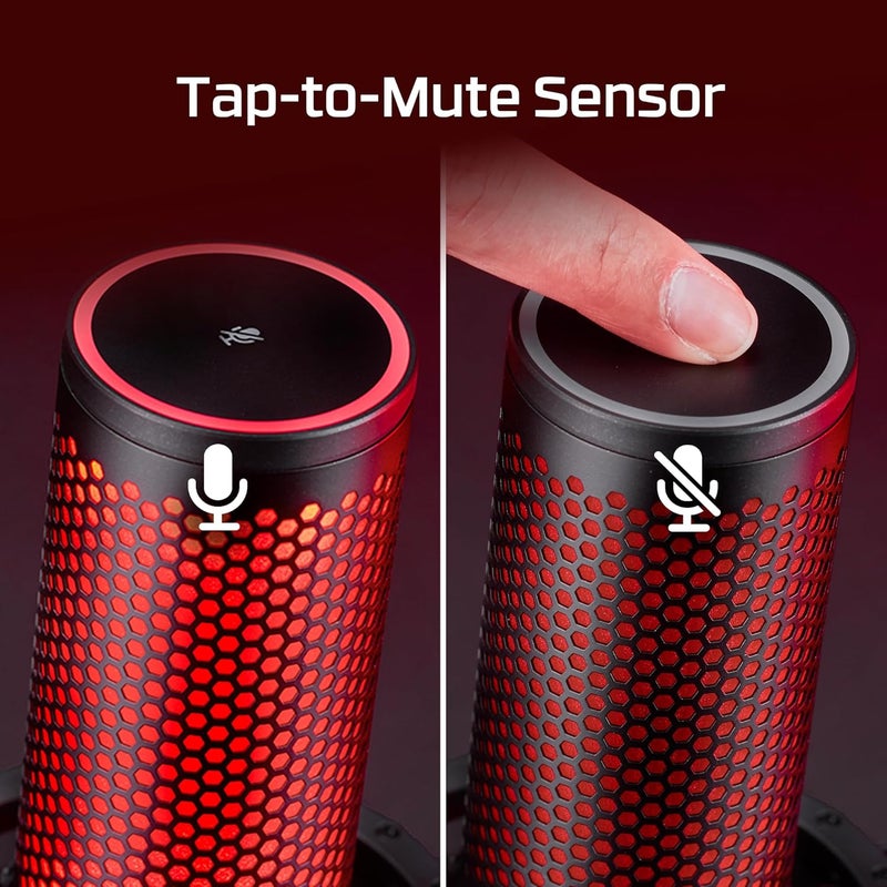 HYPERX QuadCast Standalone Microphone, Designed For Streaming, Four Polar Patterns, Tap To Mute Sensor, Anti Vibration Shock Mount, For PC / PS5 / PS4 / Mac | HX-MICQC-BK / 4P5P6AA - Image 3