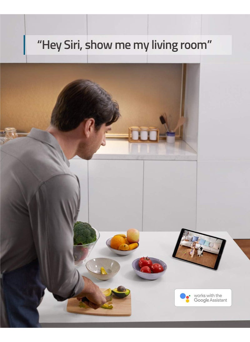 Security 2K Indoor Cam Pan & Tilt, Home Security Indoor Camera, Human and Pet AI, Works with Voice Assistants, Motion Tracking, Night Vision, MicroSD Card Required, HomeBase Not Required - pnsku/N39015908A/45/_/1733395025/90d3f95a-476c-4c5a-8c83-b97f0d7a0956