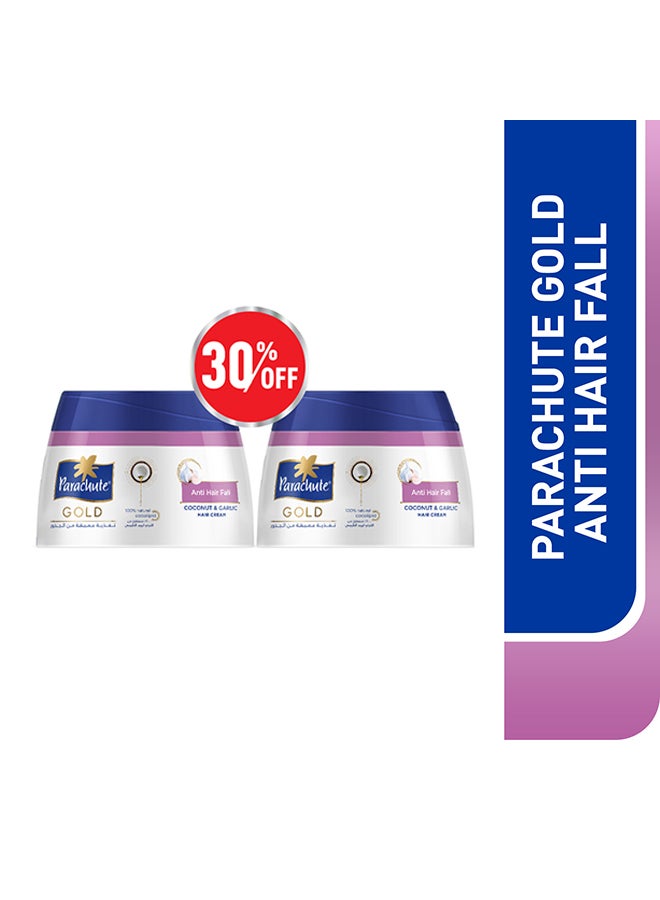 Parachute Gold Anti Hair Fall Coconut And Garlic Hair Cream 140ml Pack Of 2  - Image 1