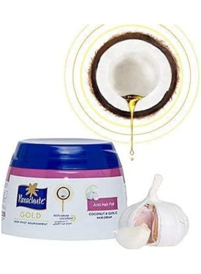Parachute Gold Anti Hair Fall Coconut And Garlic Hair Cream 140ml Pack Of 2  - Image 3