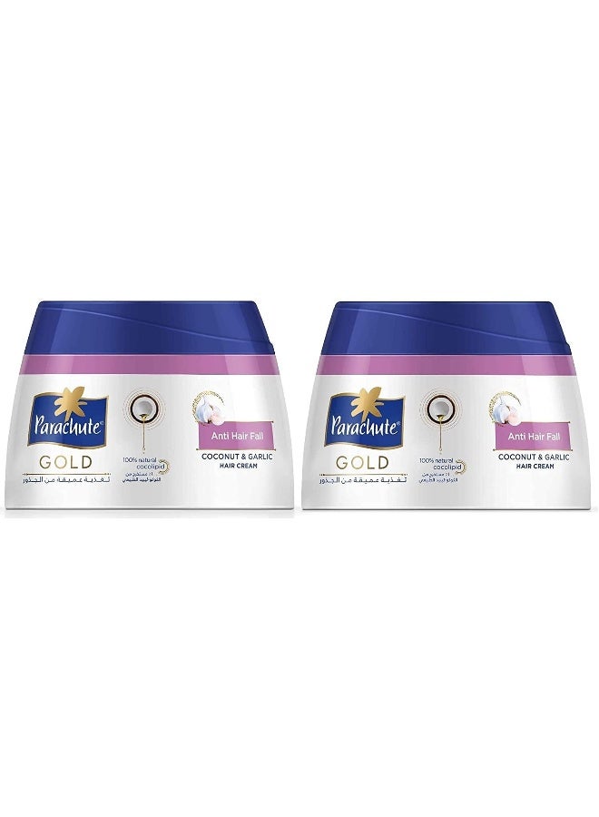 Parachute Gold Anti Hair Fall Coconut And Garlic Hair Cream 140ml Pack Of 2  - Image 2