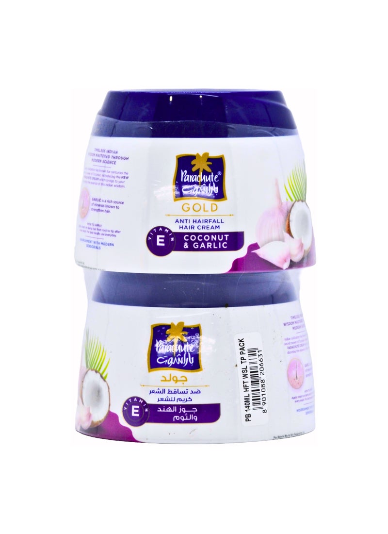 Parachute Gold Damage Repair Coconut And Cactus Hair Cream 140ml Pack Of 2