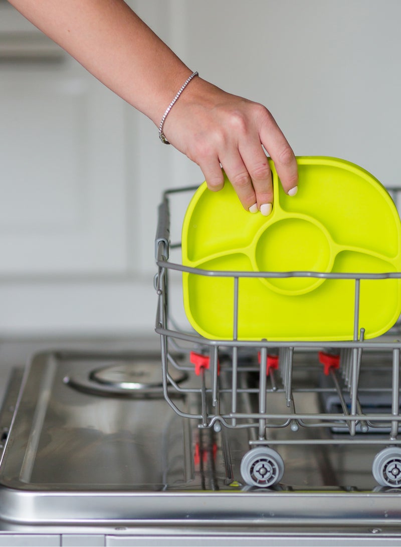 bbluv Yümi Anti-Spill Silicone Suction Plate & Spoon Set – BPA-Free, Baby & Toddler Feeding Dish – Microwave & Dishwasher Safe - Image 2