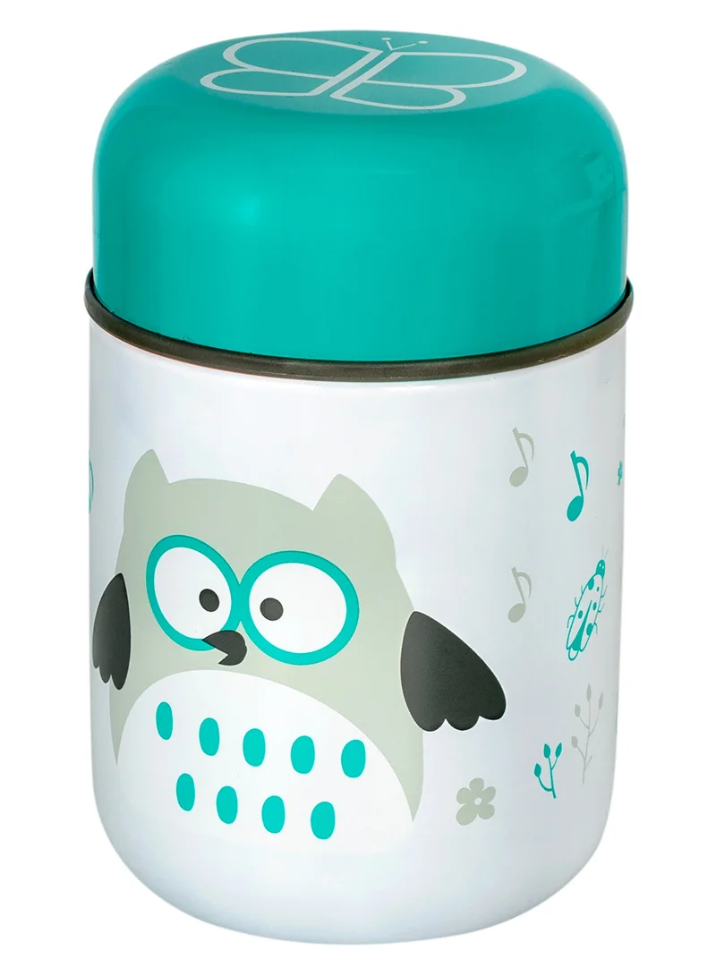 bbluv Fööd Thermal Food Container – 300ml, Stainless Steel, Leak-Proof, BPA-Free, Keeps Food Hot (6H) & Cold (8H), with Bowl & Foldable Spoon – Portable for Kids & Travel