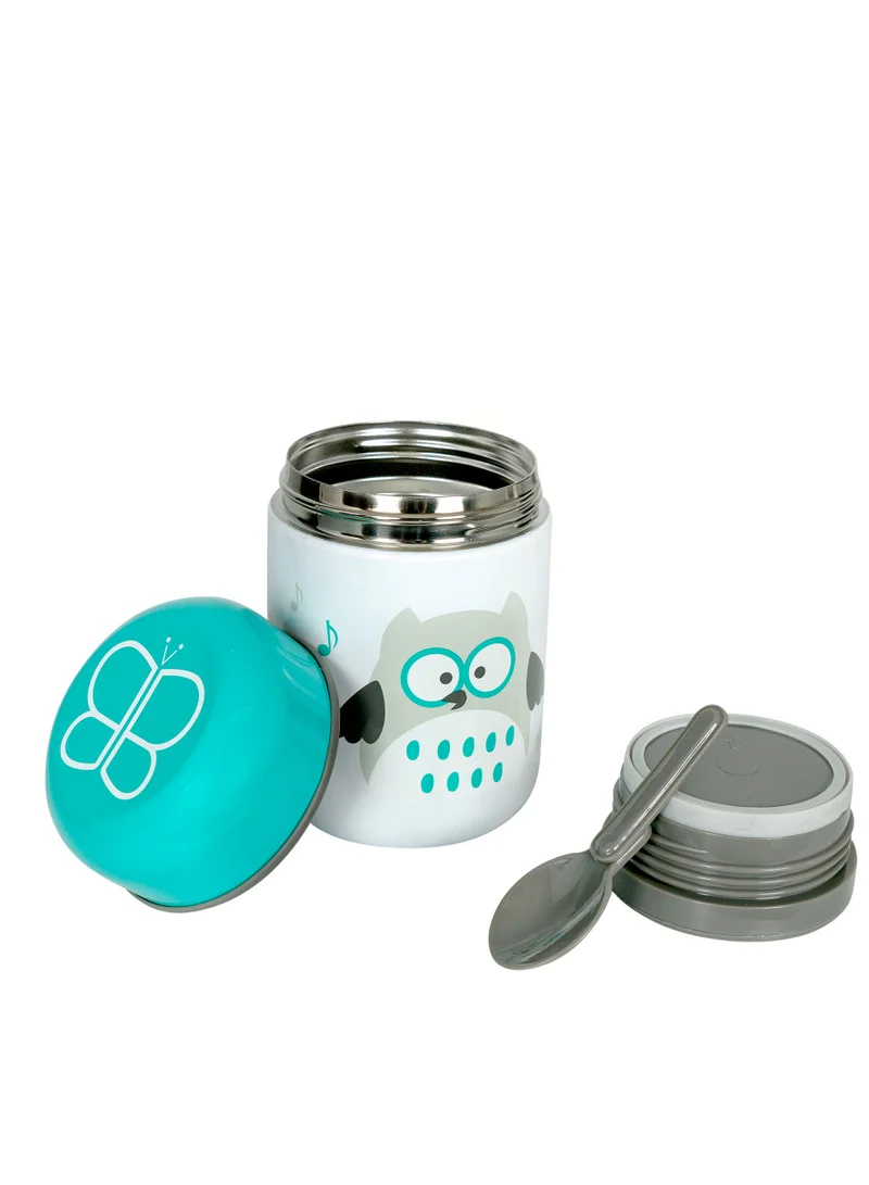 bbluv Fööd Thermal Food Container – 300ml, Stainless Steel, Leak-Proof, BPA-Free, Keeps Food Hot (6H) & Cold (8H), with Bowl & Foldable Spoon – Portable for Kids & Travel