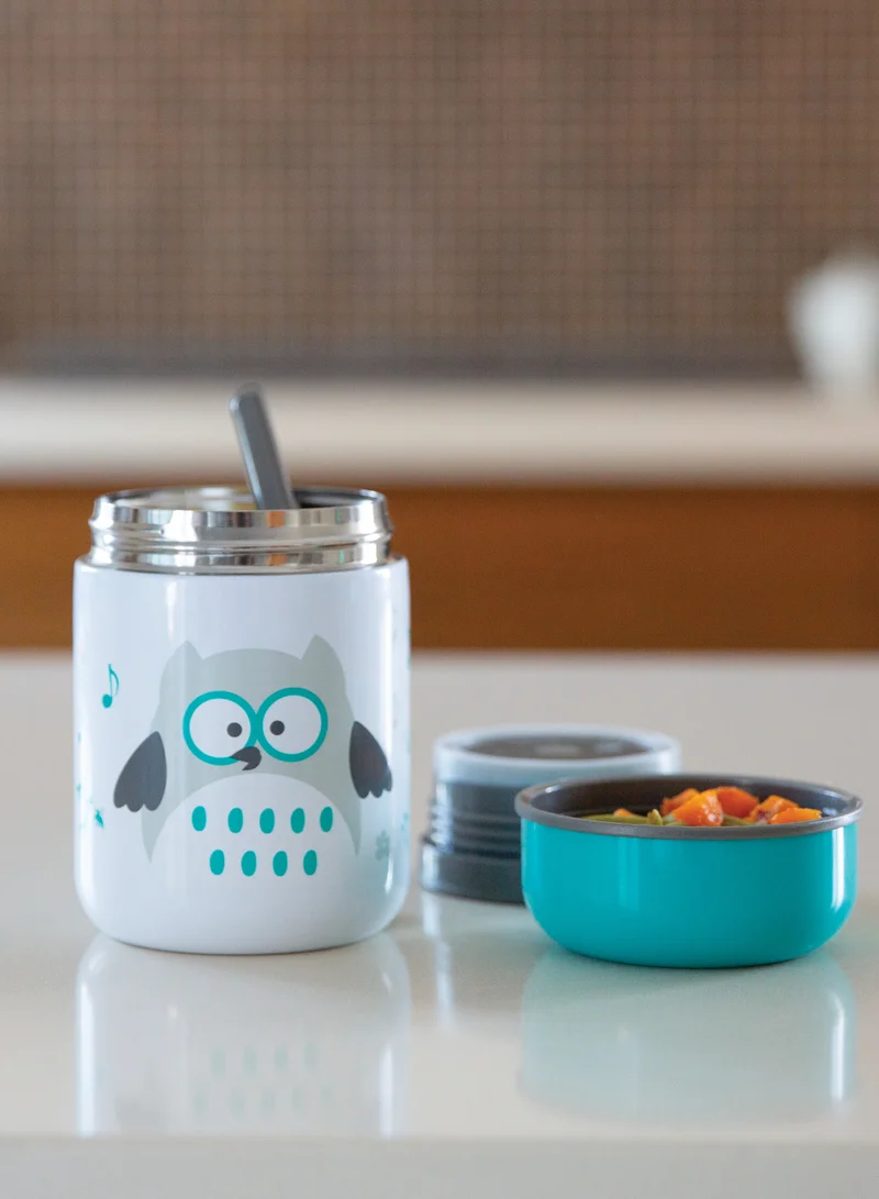 bbluv Fööd Thermal Food Container – 300ml, Stainless Steel, Leak-Proof, BPA-Free, Keeps Food Hot (6H) & Cold (8H), with Bowl & Foldable Spoon – Portable for Kids & Travel