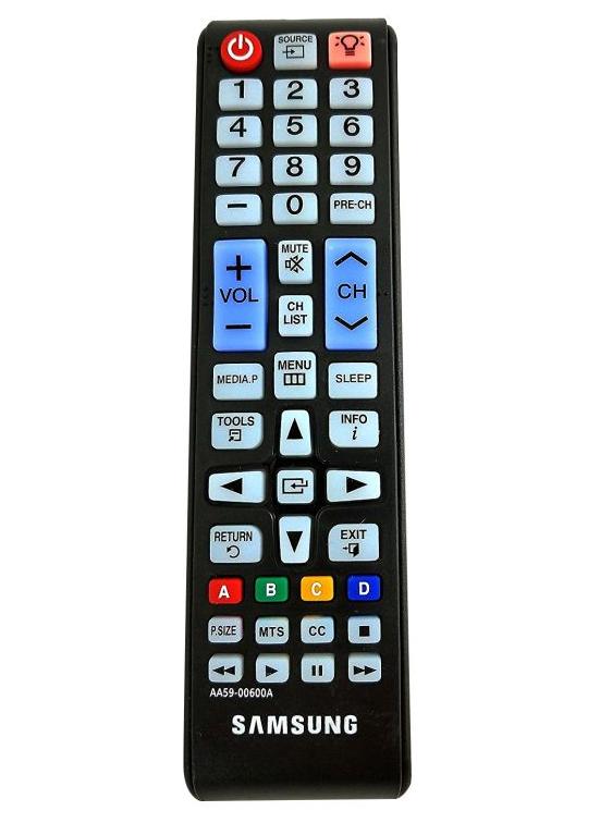 Samsung Replacement Remote Control For LED HD TV Black/Blue/White - Image 1